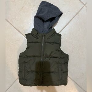 Old Navy Olive Green Puffer Vest Size 2T